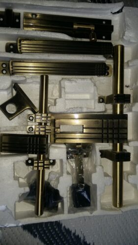 Wskart Brass Finish Premium Quality Main Door Accessories Aldrop Kit Set DK1801 photo review