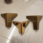 WSK Brand Stainless Steel 4 Inch Hardware Sofa Legs Pack of 4 Pcs Furniture Golden Finish Stainless Steel Heavy Model Y Design Sofa Legs SL1162H4-004 photo review